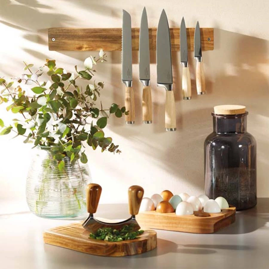 Kitchencraft Cucina Acacia Legno Hachoir Mezzaluna Set 5 Kitchencraft Cucina Acacia Legno Hachoir Mezzaluna Set - immagine 3
