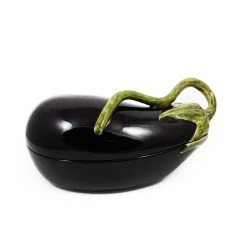 Bordallo Pinheiro Aubergine Dish 28cm Stoviglie -Negozio al dettaglio stagionatura aubergine dish shine