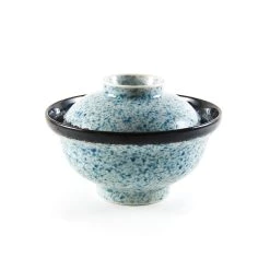 Kiji Stoneware & Ceramics Kiji Stoneware & Ceramica Blue Wave Covered Bowl -Negozio al dettaglio stagionatura blue wave covered bowl