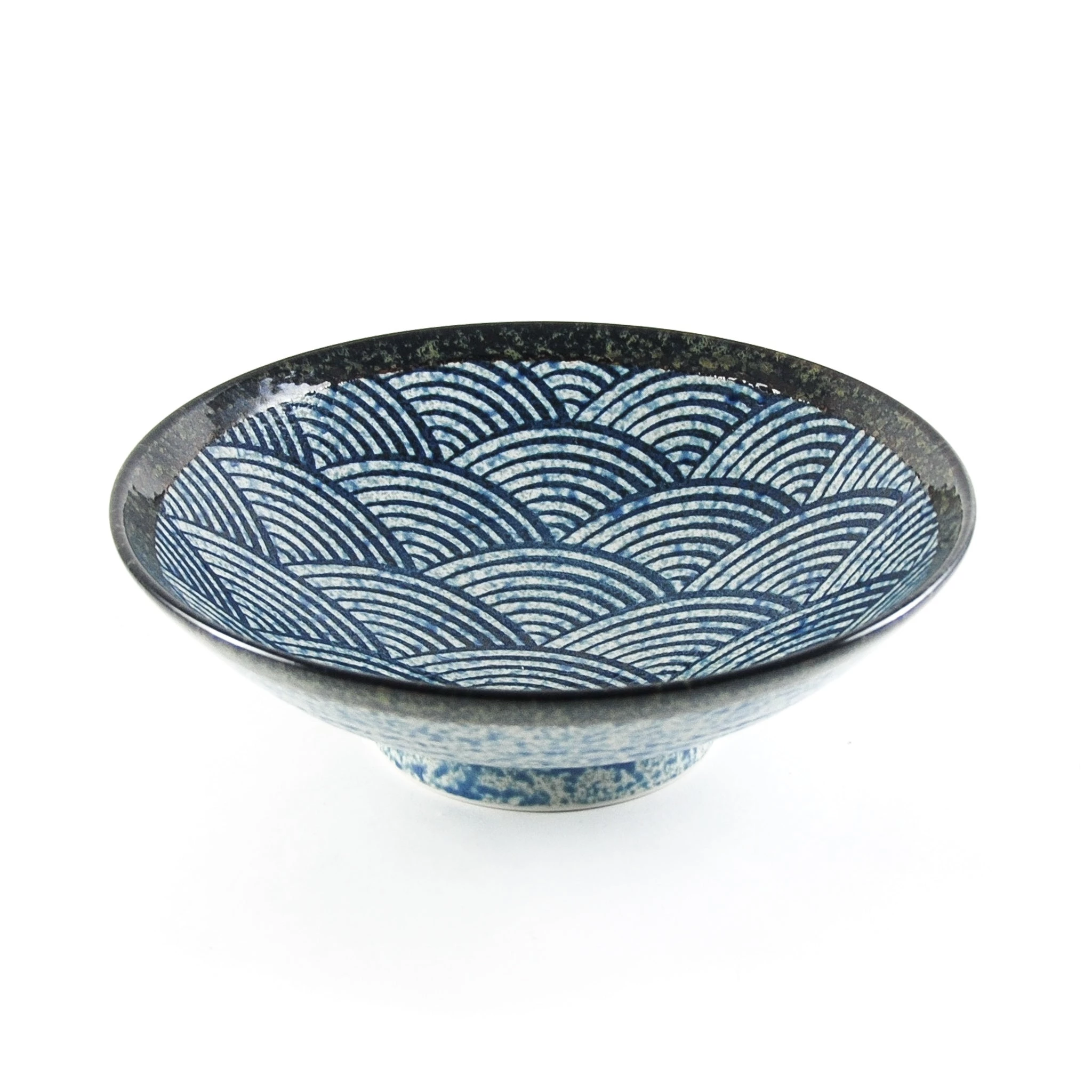 Kiji Stoneware & Ceramics Kiji Stoneware & Ceramics Blue Wave Large Shallow Bowl 4 Kiji Stoneware & Ceramics Kiji Stoneware & Ceramics Blue Wave Large Shallow Bowl - immagine 2