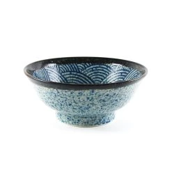 Kiji Stoneware & Ceramics Kiji Stoneware & Ceramica Blue Wave Ramen Bowl Posate