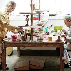 Bordallo Pinheiro Curved Cabbage Leaf Bowl 9cm -Negozio al dettaglio stagionatura bordallo hand crafted studio 3