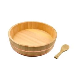 Sous Chef Cypress & Copper Hangiri Sushi Barrel Cookware 20 Sous Chef Cypress & Copper Hangiri Sushi Barrel Cookware -Negozio al dettaglio stagionatura cypress copper hangiri barrel 42cm