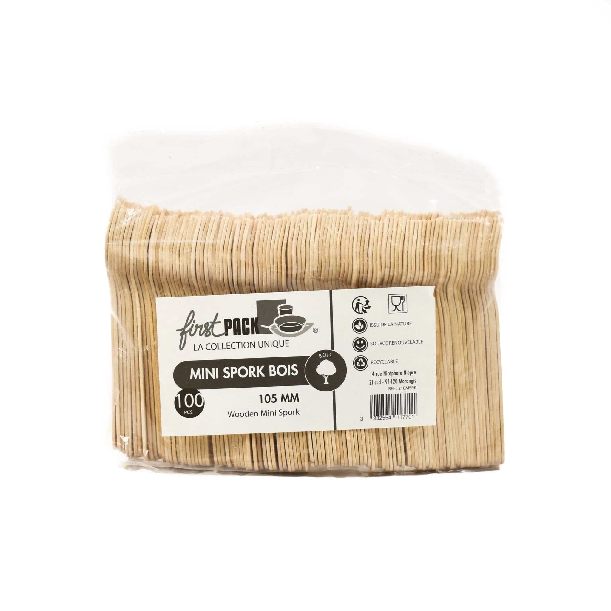 Sporchi Di Legno Monouso Sous Chef Da Tavola 10,5cm 4 Sporchi Di Legno Monouso Sous Chef Da Tavola 10,5cm - immagine 2