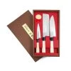 JKC Coltelli Da Cuoco Giapponese Coltello Giapponese Trio -Negozio al dettaglio stagionatura japanese knife set box open