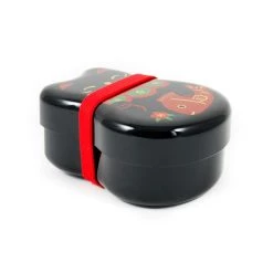 Hakoya Maruko Black Cat 2-Tier Bento Box 520ml Tableware