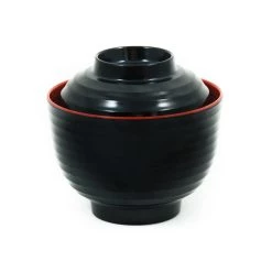 R&B R& B Melamina Red & Black Miso Soup Bowl Vassoio Da Tavola