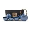 Kiji Stoneware & Ceramics Kiji Stoneware & Ceramica Da Tavola Rich Blue Set Di Tè Giapponese Per Quattro -Negozio al dettaglio stagionatura rich blue japanese tea set for four 2