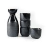 Kiji Stoneware & Ceramics Kiji Stoneware & Ceramica Stoviglie Black Sake Set