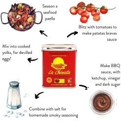 Ingredienti La Chinata Hot Smoked Paprika 70g 9 Ingredienti La Chinata Hot Smoked Paprika 70g -Negozio al dettaglio stagionatura smokedpaprika