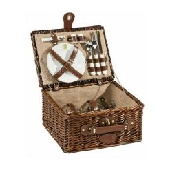 Les Jardins De La Comtesse San Michel Picnic Hamper Per 2 Posate All'aperto