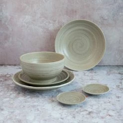 Kiji Stoneware & Ceramics Kiji Stoneware & Ceramica Tatsumaki Coupe Piatto 23cm 7 Kiji Stoneware & Ceramics Kiji Stoneware & Ceramica Tatsumaki Coupe Piatto 23cm -Negozio al dettaglio stagionatura tatsumaki tablware side grey