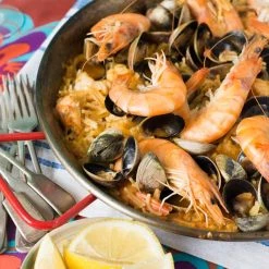 La Ideal Steel 12 Persona Paella Pan 40cm -Negozio al dettaglio stagionatura valencia fideua paella seafood recipe dish 2